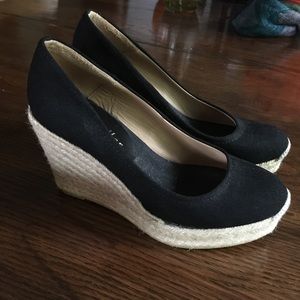 ON SALE!  Bettye Muller Black Wedges Size 7